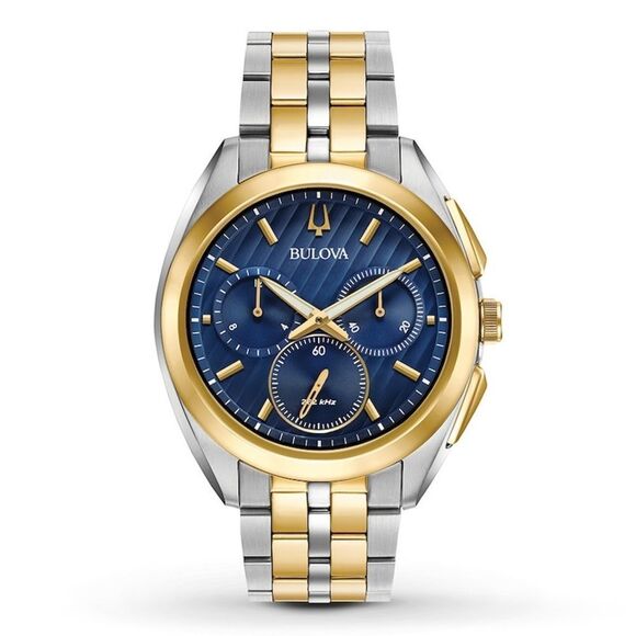 Bulova CURV Men’s Chronograph Watch - Model 98A159 - Picture 1 of 17
